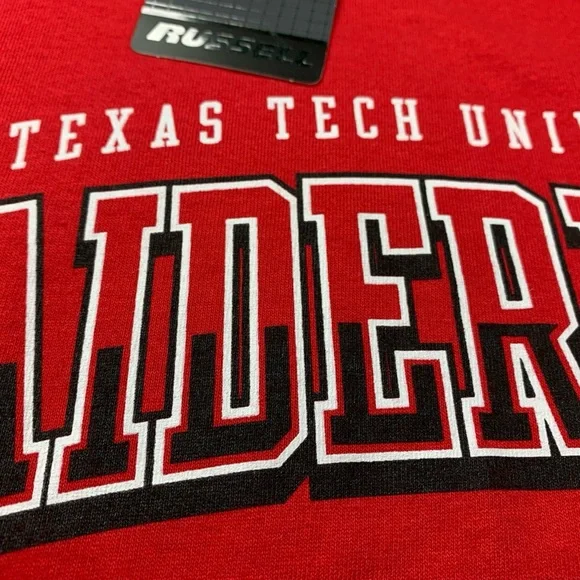 Texas Tech Raiderland Red Long Sleeve Graphic T Shirt Russell Men's 3XL NEW - Picture 3 of 5